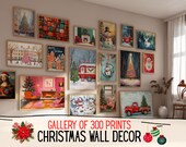 300 Christmas Wall Art Prints | Winter Holiday Decor Set | Festive Christmas Posters & Paintings | Cozy Winter Printable Wall Art