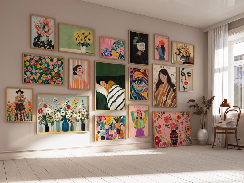 20000 Gallery Wall Set Eclectic Maximalist Gallery Art Printable Trendy Posters Aesthetic Wall Prints Download Bundle Wall Art Retro Posters image 18