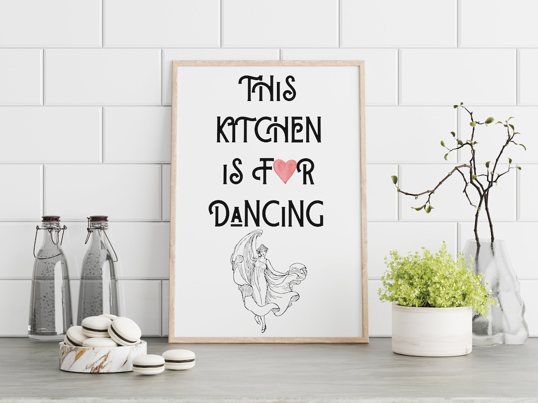 Aesthetic Kitchen Wall Decor, Cute Kitchen Digital Art, This Kitchen is