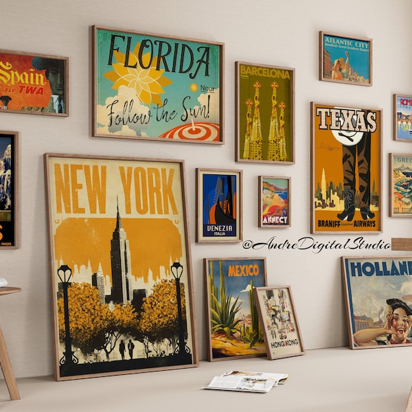 400 Travel Posters MEGA PACK World Travel Prints Digital Art Aesthetic Room Decor Cities Posters Landscape Prints Vintage Travel Prints