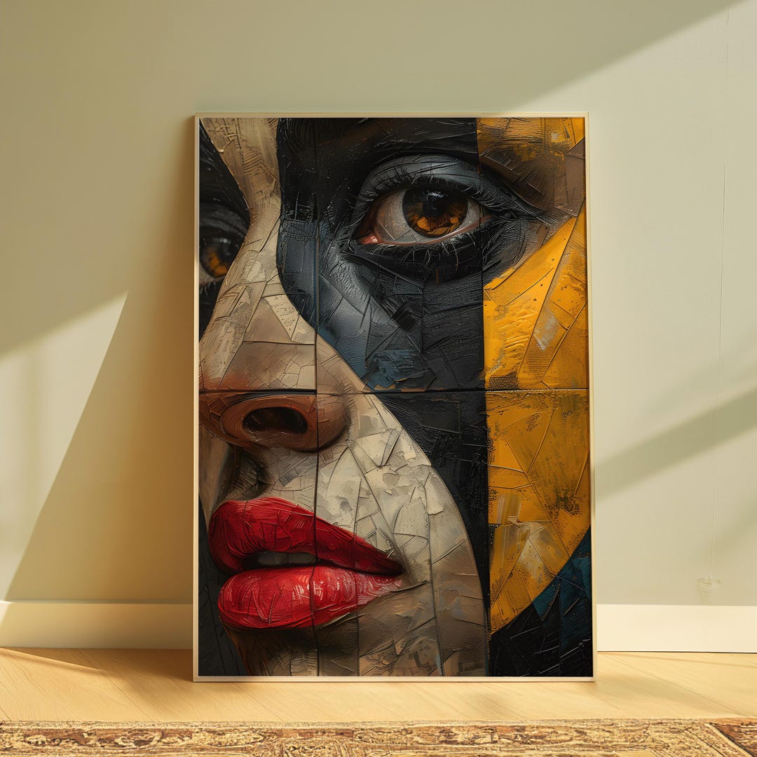 Abstract Woman Portrait Art Print, Modern Aesthetic Decor (digital ...