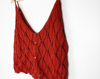 Leaf Top - Knitting Pattern by Theknitstitch (english) - Etsy