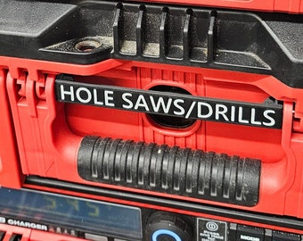 Packout Organizer Labels - 5 7/8" Hinged Handles - Milwaukee