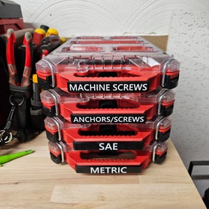 Milwaukee Packout Low Profile Compact Organizer- Labels