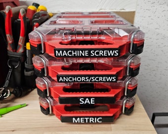 Milwaukee Packout Low-Profile Compact Organizer- Labels