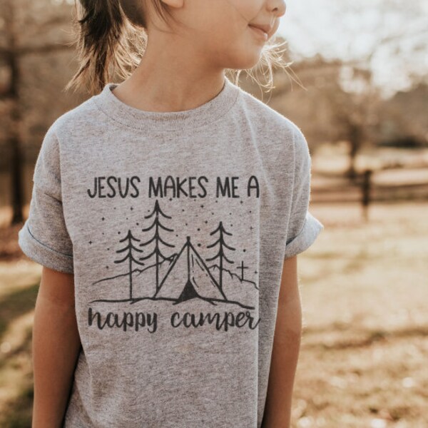 Jesus Makes me a Happy Camper DTF Print