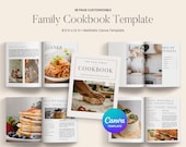 Family Cookbook Canva Template: 38-Page Recipe Book (Digital Download)