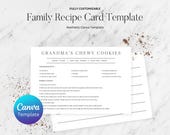 Customizable Family Recipe Card Template (Canva Template)