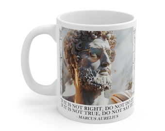 Marcus Aurelius Stoic Coffee Mug: Inspirational Stoicism Philosophy Gift