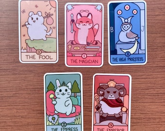 Animal Tarot Card Sticker | Witchy Major Arcana Vinyl