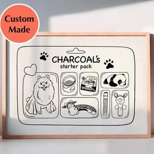 Custom Pet Portrait Toy Box, Digital Dog Cat Gift, Funny Action Figure Style Drawing, Line Art, Pet Lover Wall Art, Hand-Drawn Printable Art