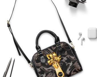 Sac à bandoulière chic à fermeture éclair : sac à main fourre-tout en cuir PU