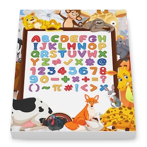 Animal Alphabet Canvas Print: Colorful ABC Nursery Wall Art