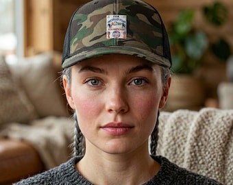 Vintage American Flag Patch Camouflage Trucker Hat