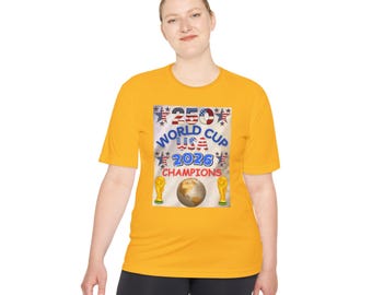 USA World Cup 2026 Champions Soccer Trophy Tee