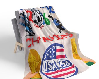 Fleece sherpadeken WK 2026 | Amerikaans voetbalontwerp