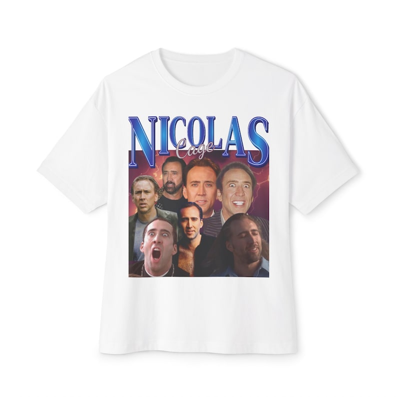 Nicolas Cage 90's Bootleg Rap Shirt, Nick Cage Parody Shirt, Nic Cage Meme Shirt, Nicholas Cage Gift