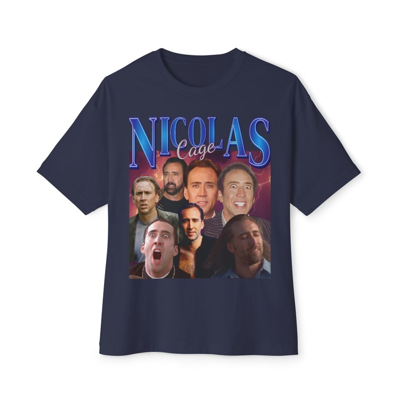 Nicolas Cage 90's Bootleg Rap Shirt, Nick Cage Parody Shirt, Nic Cage Meme Shirt, Nicholas Cage Gift image 4