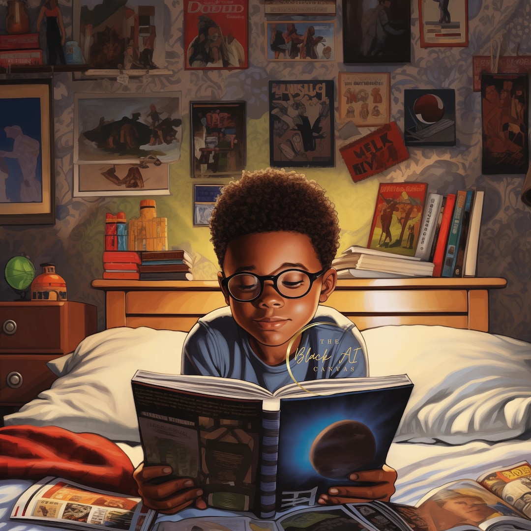 Black Boy Reading Adventures of Black Boy Loves Reading Books