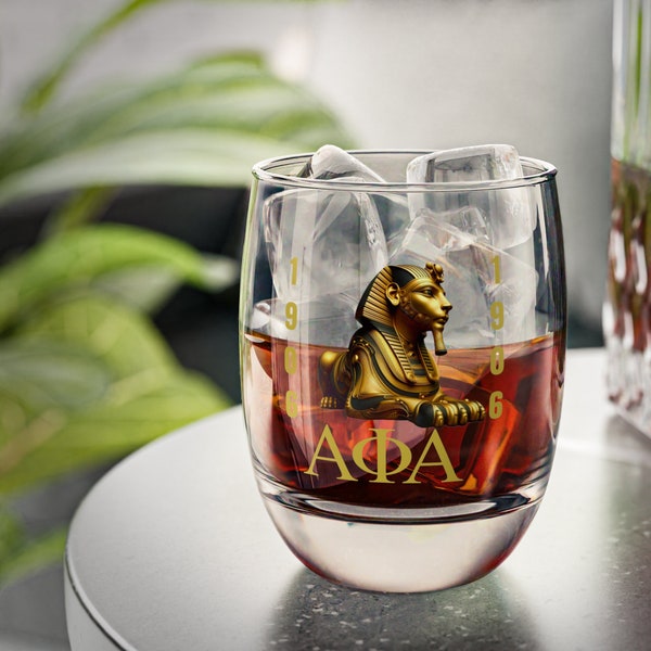 Alpha Phi Alpha Whiskey Glass