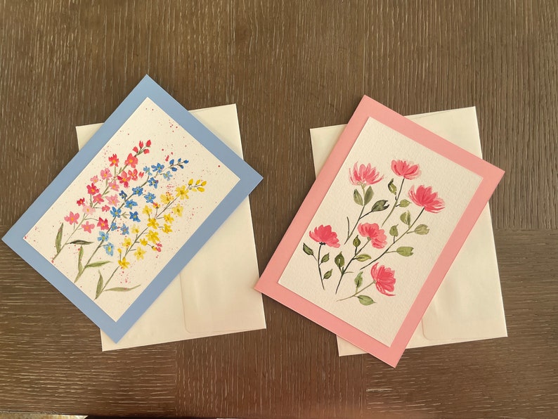 Hand Painted Cards Etsy