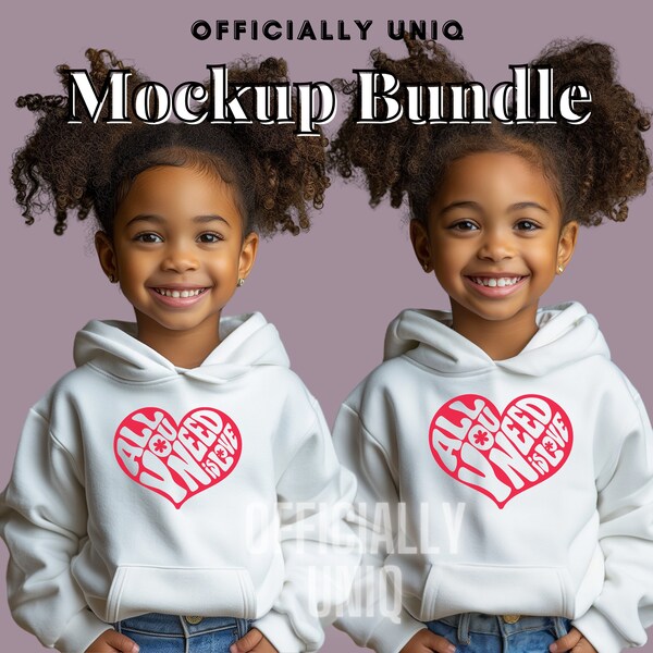 Kids Hoodie Mockup, Toddler Hoodie Mockup, Realistic Little girl Mockup, Little Black girl Mockup, Kids Mockup, Diy, Valentines Mockup