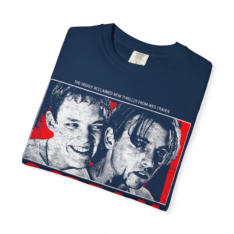 Vintage 90s Scream Movie T-Shirt | Billy Loomis & Stu Macher Retro Graphic Tee | Horror Film Shirt | Classic Slasher Apparel | Halloween image 7