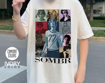 Vintage Sombr Shirt, Sombr Retro Collage Tee, Comfort Colors Graphic T-Shirt, Indie Music Merch, Vintage Style Concert Tee