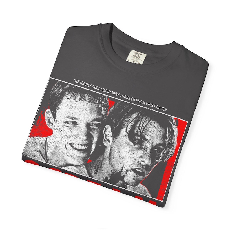 Vintage 90s Scream Movie T-Shirt | Billy Loomis & Stu Macher Retro Graphic Tee | Horror Film Shirt | Classic Slasher Apparel | Halloween image 6