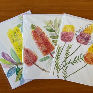 Handmade Art Greeting Cards - Flowers