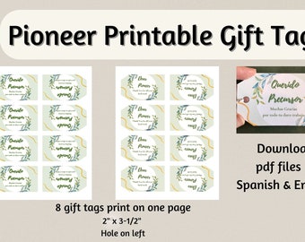 pioneer/precursor spanish jw gift tag