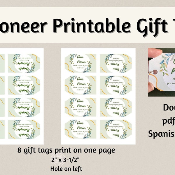 pioneer/precursor spanish jw gift tag