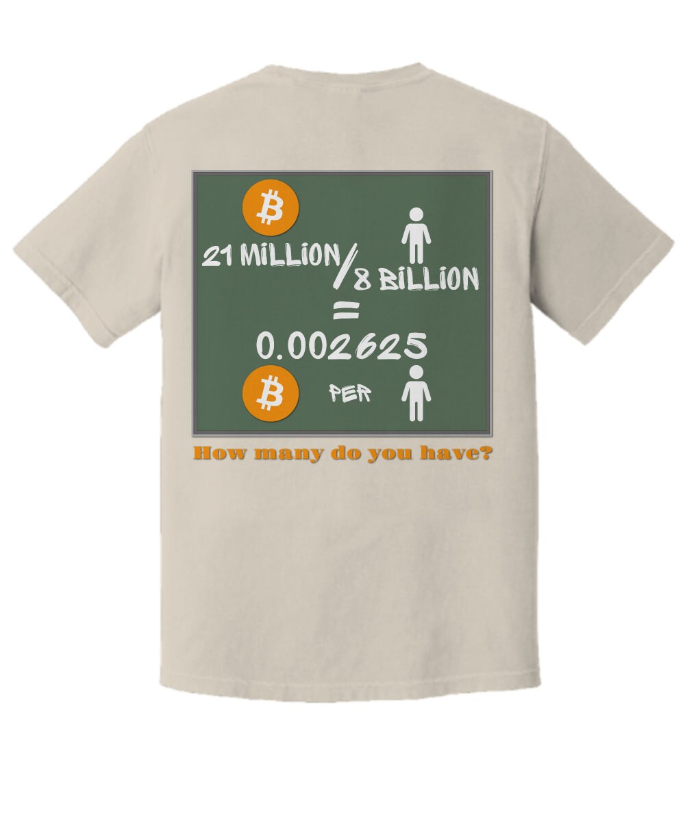 ビットコイン2100万Tシャツ：暗号通貨マイナーへのギフト - Etsy 日本