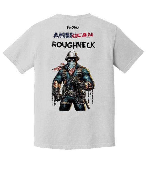 American Flag Oilfield T-Shirt Roughneck Shirt American Flag Oilfield T-Shirt Roughneck Shirt