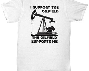 Supportshirt Oilfield: cadeau met ronde hals