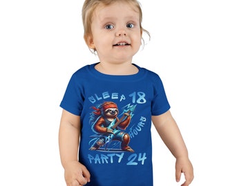 Paresseux endormi bleu bambin garçon fille t-shirt 1-3 3-5 2-4 ans drôle mignon petite fête idées cadeaux cadeaux pour maman papa anniversaire noël