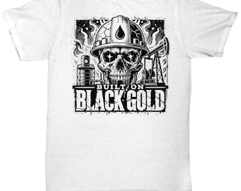 Oilfield Roughneck Skull T-Shirt - Built on Black Gold