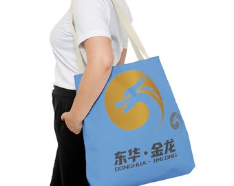 Donghua jinlong grado industriale glicina drago logo divertente scherzo meme bavaglio regalo gf regali per donne mamma sua adolescenza tote borsa a tracolla a mano