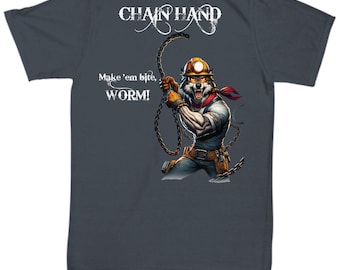 Roughneck Way Dark Shirt: Oilfield Wolf Graphic Tee