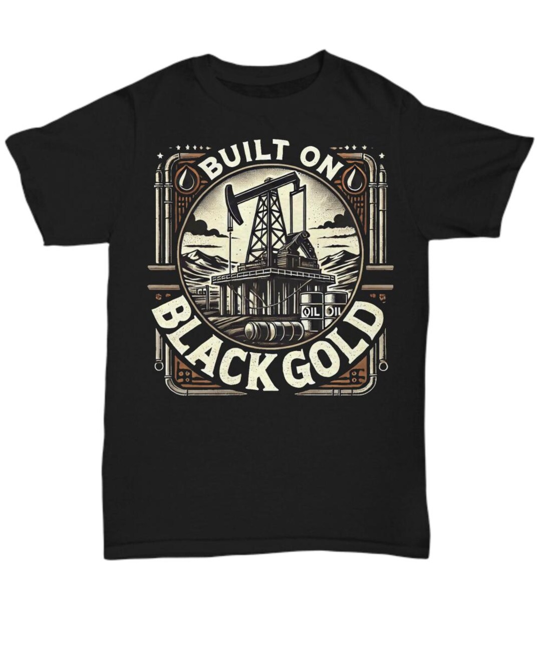 OILFIELD ROUGHNECK TEE - Built on Black Gold, Roughneck Way, Roughneck ...