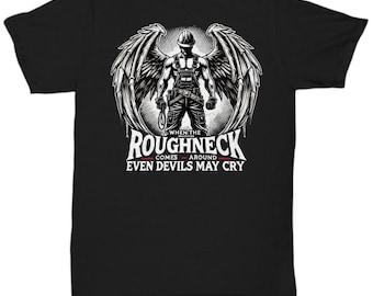 T-shirt graphique Diable Roughneck Oilfield - Cadeau homme