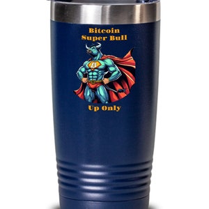 Bitcoin bull btc criptomoneda minero minería estándar merch up sólo vaso de café taza taza día del padre ideas de regalo regalos para papá hombres él