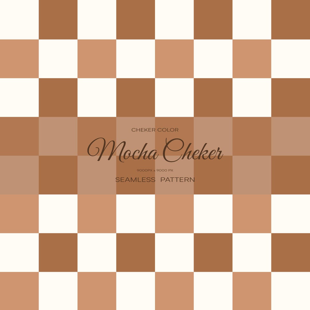 Pattern Mocha Mocha Checkerboard Seamless Pattern Chocolate Color Digital Design for ...