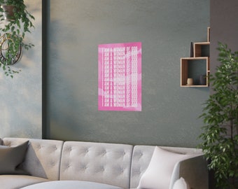 神の女性エンパワーメントポスター、シックなキリスト教の壁アート、美しい聖書のプリント、彼女への信仰に基づいた贈り物、モダンな宗教的なホームデコレーション