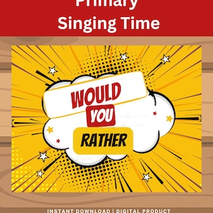 Easy LDS Primary Singing Time Idea | Would You Rather Activity | Teaching LDS Primary Singing Time Ideas and Games | Digital Download