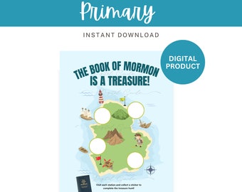 The Book of Mormon is a Treasure | LDS Primary Treasure Map | LDS Primary Activity Idea  |  LDS Primary 2024 | Instant Download Printable