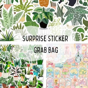 Cute Surprise Sticker Grab Bag | Assorted Sticker Pack | Mystery Grab Bag | Laptop Stickers | Cute Stickers | Gift Bag | Scrapbook Stickers