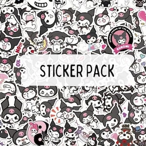50 Kuromi Stickers, Assorted Sticker Pack, Surprise Grab Bag, Mystery Sticker Grab Bag, Cute Sticker, Cartoon, Scrapbook, Phones, Kids