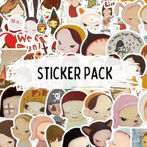 50 artistes japonais contemporains, stickers, tableaux célèbres, artistes modernes, lot de stickers en vinyle, art japonais, collectionneur amateurs d'art