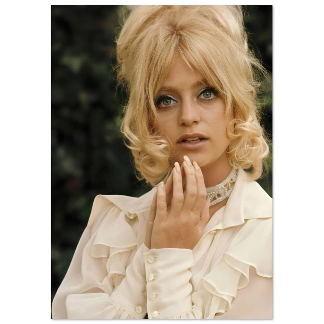 Goldie Hawn's Timeless Radiance Poster Hollywood Icon Star Inspired - Goldie Hawn's Timeless Glamour: Sexy Photos Through The Years